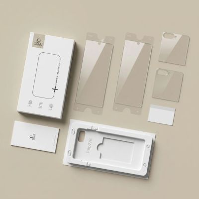8. Zestaw ochronny szkło hartowane Tech-Protect Glass Fit+ 2-Pack + folia hydrożelowa Tech-Protect Hydro Flex+ 2-Pack na Samsung Galaxy Z Flip 7 / 8