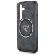 6. Etui Guess 4G Glitter Triangle Buttons MagSafe do Samsung Galaxy S25 czarny