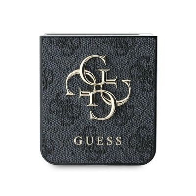 5. Etui Guess Leather 4G Metal Logo na Samsung Galaxy Z Flip 6 - czarne