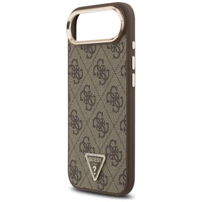 6. Etui Guess 4G Triangle Logo MagSafe na iPhone Air brązowy - złote