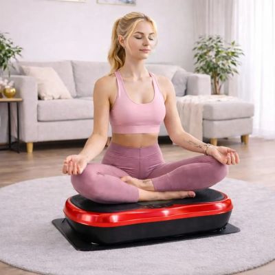 8. Extralink Moonwalk Spin Move Platofrma Wibracyjna do Cwiczen Fitness 200W czerwona