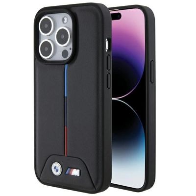 Etui BMW Quilted Tricolor na iPhone 15 Pro - czarne