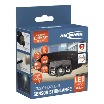 11. Latarka czołowa Ansmann priekiniu žibintu HD450FRS Li-Ion, USB-C 1600-0528