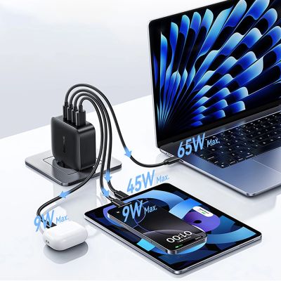 10. Ładowarka sieciowa Baseus EnerFill FH11 GaN 140W 3xUSB-C + 1xUSB-A - czarna