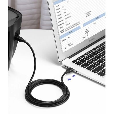 3. Ugreen kabel USB Typ B do drukarki (męski) - USB 2.0 (męski) 480 Mbps 1,5 m czarny (US135 10350)