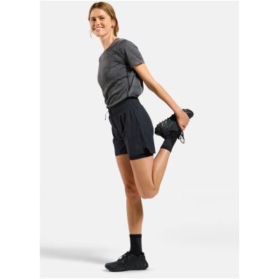 Spodenki damskie Odlo ZEROWEIGHT 3 INCH 2-in-1 short czarne