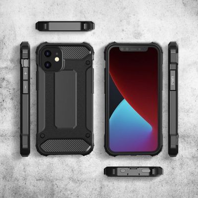 4. Hybrid Armor pancerne hybrydowe etui pokrowiec iPhone 12 Pro Max czarny