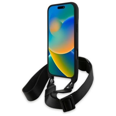 4. Etui BMW M Edition Carbon Stripe & Strap na iPhone 16 Pro Max - czarne
