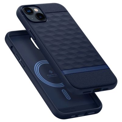 15. Etui Caseology Parallax Mag z MagSafe na iPhone 14 Plus - granatowe