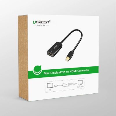 5. Adapter Ugreen MD112 10460 mini DisplayPort (męski) / HDMI (żeński) FHD 1080p - biały