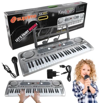 10. SUPRIMO 824 USB - keyboard z mikrofonem do nauki gry, przeznaczony dla dzieci
