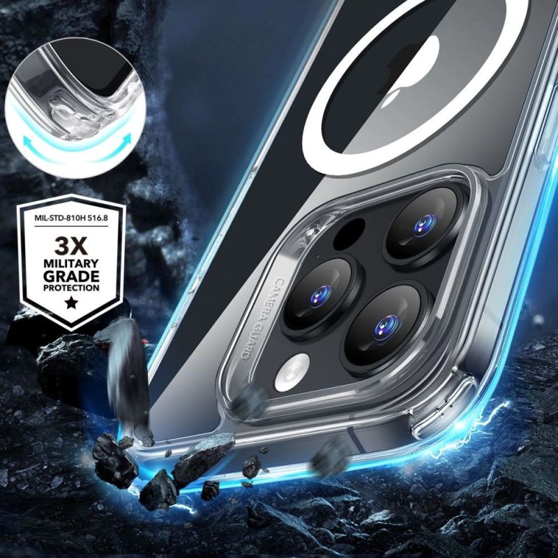 2. Etui ESR Classic Hybrid Halolock MagSafe + szkło hartowane na iPhone 16 Pro Max - przezroczyste