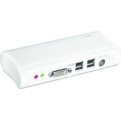 2. TRENDnet KVM Switch 2-Port DVI/USB/Audio mit Kabeln