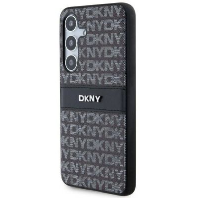 8. Etui DKNY Leather Mono Stripe & Metal Logo na Samsung Galaxy S24+ - czarne