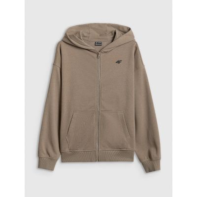 7. Bluza dresowa loose z kapturem chłopięca 4F 4FJRSS26TSWSM3051-83S