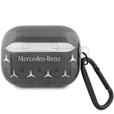 2. Etui Mercedes Large Star Pattern na AirPods Pro 2 (2022/2023) - czarne