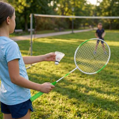 6. ZESTAW DO BADMINTONA ZIELONY EDDY TOYS