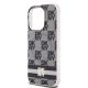 6. Etui DKNY IML Checkered Mono Pattern & Printed Stripes MagSafe na iPhone 14 Pro - czarne