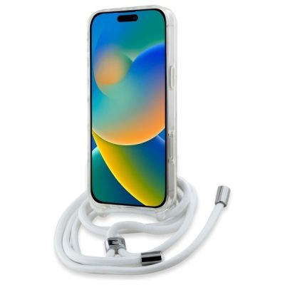 4. Etui Karl Lagerfeld IML Choupette Head & Cord Magsafe na iPhone 16 Pro - przezroczysty