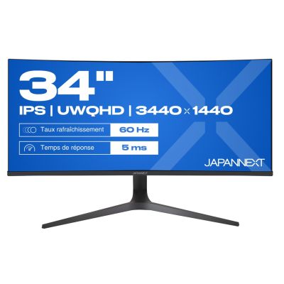 Monitor zakrzywiony JAPANNEXT 86,4cm JN-IPS340UWQHD60C-C65W-HS-W
