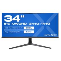 Monitor zakrzywiony JAPANNEXT 86,4cm JN-IPS340UWQHD60C-C65W-HS-W