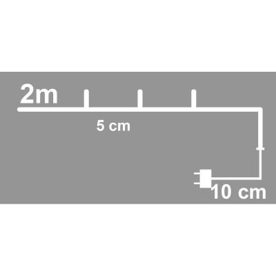 21. LAMPKI DRUCIKI NA BATERIE GIRLANDA 40 LED MULTIKOLOR
