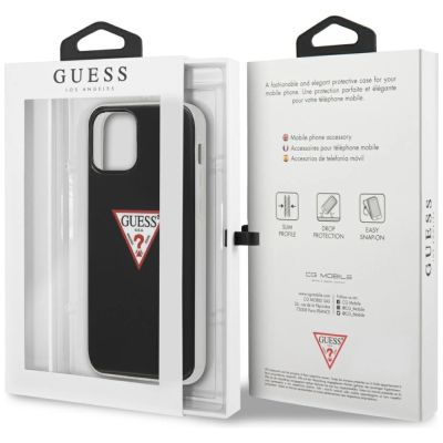 8. Etui Guess Triangle Collection na iPhone 12 / iPhone 12 Pro - czarne