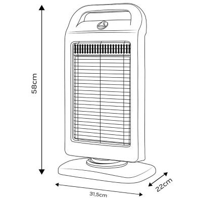 6. Halogenowy promiennik podczerwieni 400/800/1200W