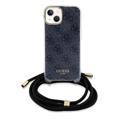 2. Etui Guess Crossbody Cord 4G Print na iPhone 15 / 14 / 13 - czarne
