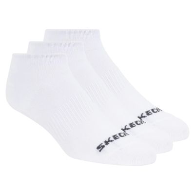 Skechers 3pk Unisex Non Terry No Show S114041-100 Białe 39-42