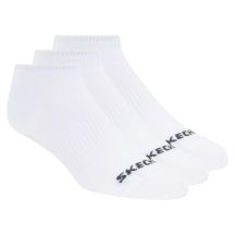 Skechers 3pk Unisex Non Terry No Show S114041-100 Białe 39-42