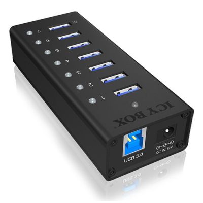 2. ICY BOX IB-AC618 USB 3.2 Gen 1 (3.1 Gen 1) Type-B 5000 Mbit/s Czarny