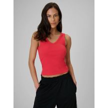 Top slim z prążkowanej dzianiny damsk 4F 4FRSS26TSLEF337-62S