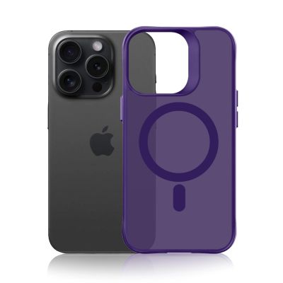 4. Etui 3mk Smoke MagCase na iPhone 16 Pro - fioletowe