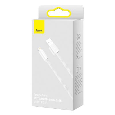 10. Kabel Baseus Dynamic Series 2.4A USB-A - Lightning 1m - biały