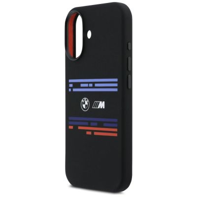 6. Etui BMW M Silicon Horizontal Line MagSafe na iPhone 17 - czarne
