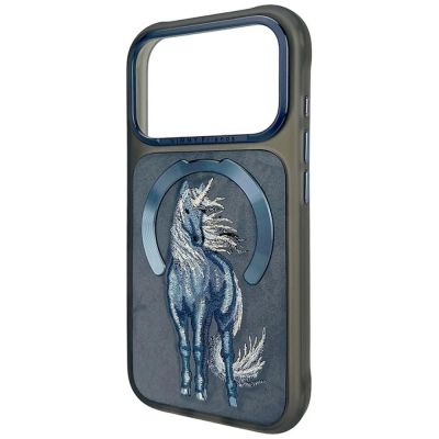 3. Etui Nimmy Magnetic Fantasy Animal MagSafe na iPhone 18 Pro Max / 17 Pro Max - niebieskie