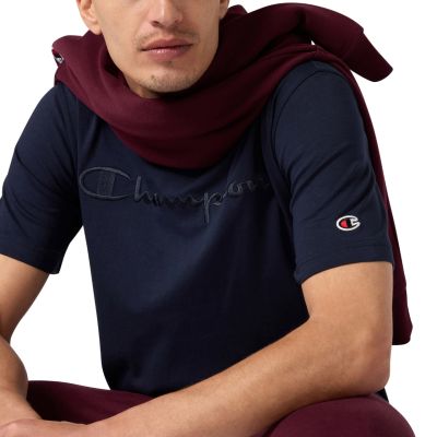 9. Koszulka męska Champion SS Tee granatowa 220273 BS501