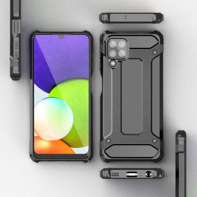 3. Hybrid Armor pancerne hybrydowe etui pokrowiec Samsung Galaxy A22 4G srebrny