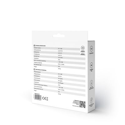 2. Słuchawki bezprzewodowe, z mikrofonem, ze słuchawkami SAVIO WE-03 (dokanałowe, sportowe; bezprzewodowe, Bluetooth; z wbudowanym mikrofonem; kolor czarny