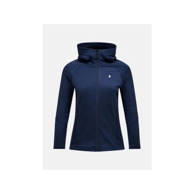 Bluza rozpinana damska Peak Performance Rider Essentials Zip Hood - blue shadow/blue shadow rozmiar: m
