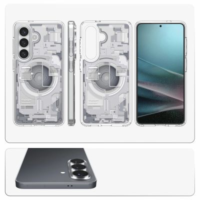 16. Etui Spigen Ultra Hybrid Mag MagSafe na Samsung Galaxy S26 Zero One - przezroczysto-białe
