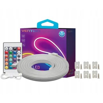 6. Taśma LED Vention Silicone Neon z pilotem IR zasilanie USB 5V 2m