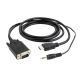 Adapter GEMBIRD A-HDMI-VGA-03-6 (HDMI M - D-Sub (VGA), Jack stereo 3,5 mm M; 1,8m; kolor czarny)