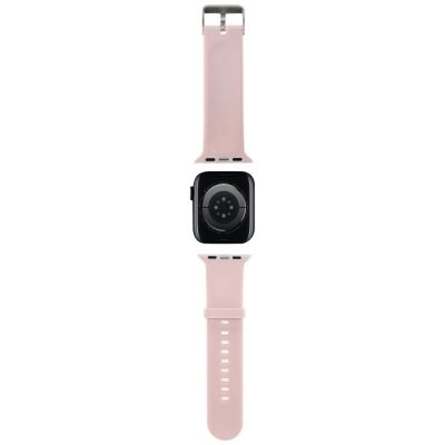 3. Pasek Karl Lagerfeld 3D Rubber Karl&Choupette Heads na Apple Watch 38/40/41mm - różowy
