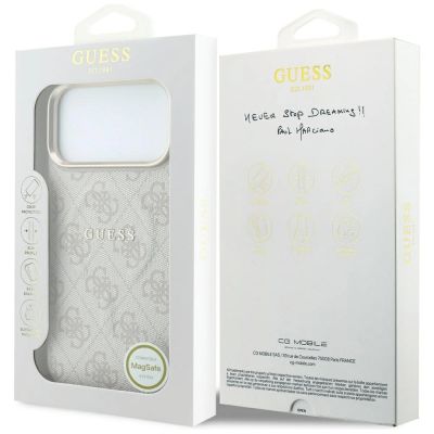 8. Etui Guess Embossed 4G Classic MagSafe na iPhone 17 Pro Max / 18 Pro Max - różowe