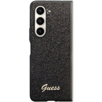 2. Etui Guess Glitter Script na Samsung Galaxy Z Fold 5 - czarne