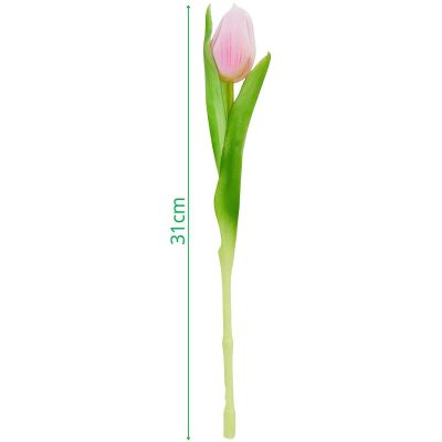 9. TULIPAN RÓŻOWY 31CM JAK ŻYWY DEKORACJA WIOSENNA