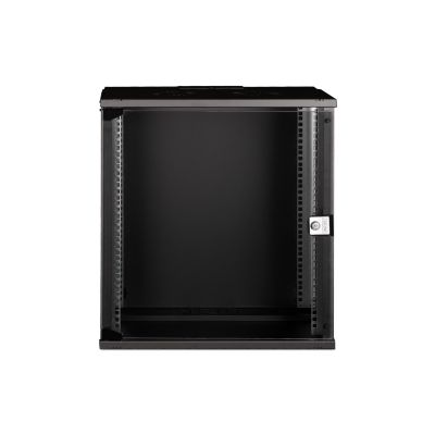 27. Szafa sieciowa wisząca 19" 12U, SOHO PRO 595 x 540 x 400 mm, drzwi szyba, czarny, niezłożona, 60kg