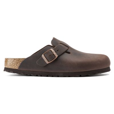 7. Chodaki damskie/męskie Birkenstock Boston Habana olejowana skóra klapki regular szerokie (0860131)
